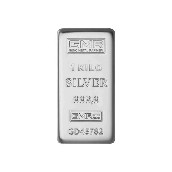 شمش نقره یک کیلوگرمی ۹۹۹/۹ برند GMR