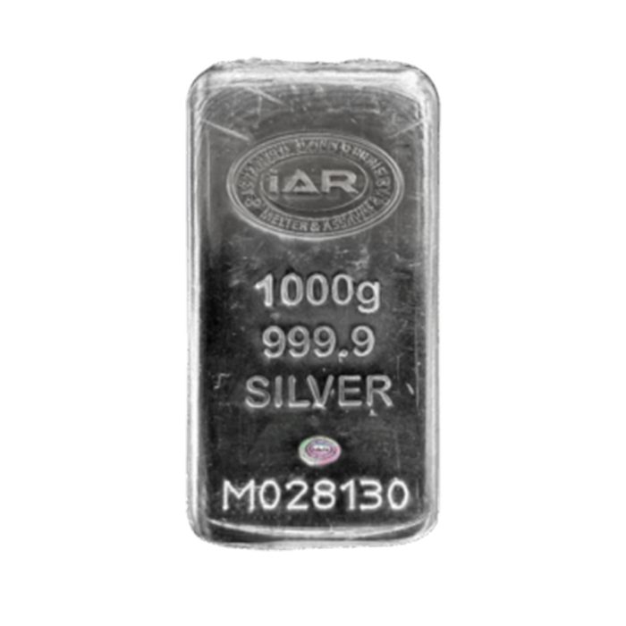شمش نقره یک کیلوگرمی ۹۹۹/۹ IAR