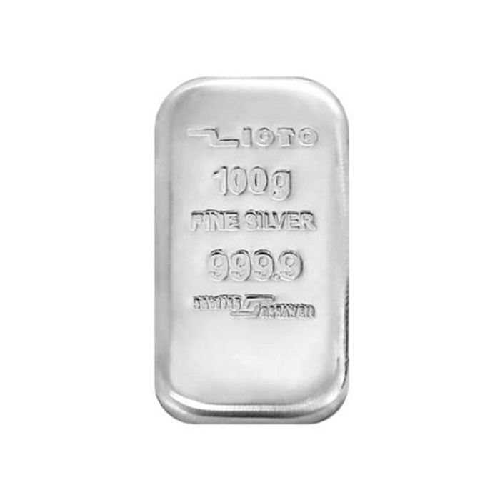 شمش نقره 100گرمی ۹۹۹/۹ زیوتو