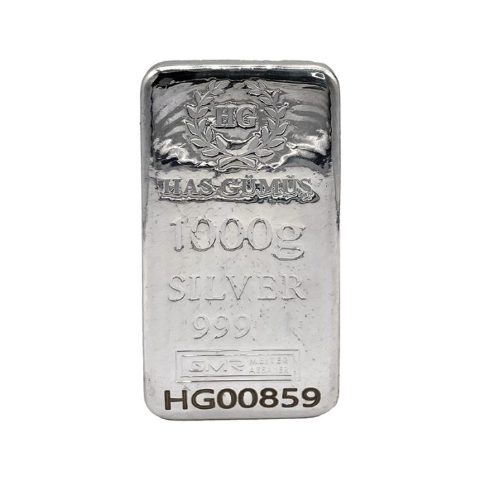 شمش نقره یک کیلوگرمی ۹۹۹ هاس گوموش