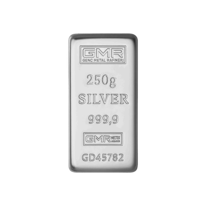 شمش نقره 250گرمی ۹۹۹/۹ برند GMR