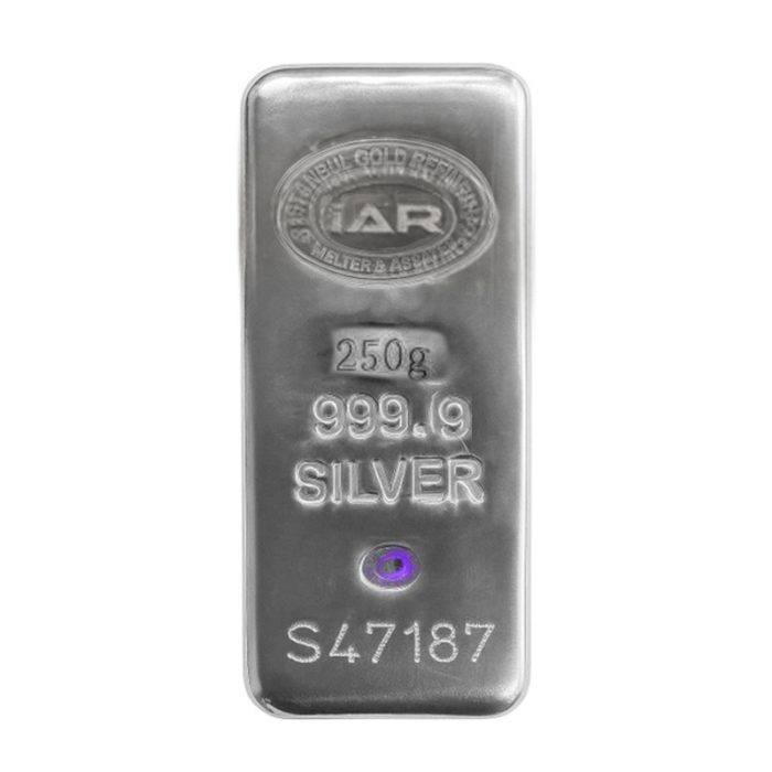 شمش نقره 250گرمی ۹۹۹/۹ IAR