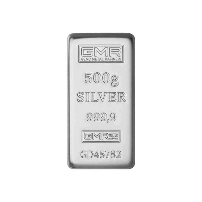 شمش نقره 500گرمی ۹۹۹/۹ برند GMR