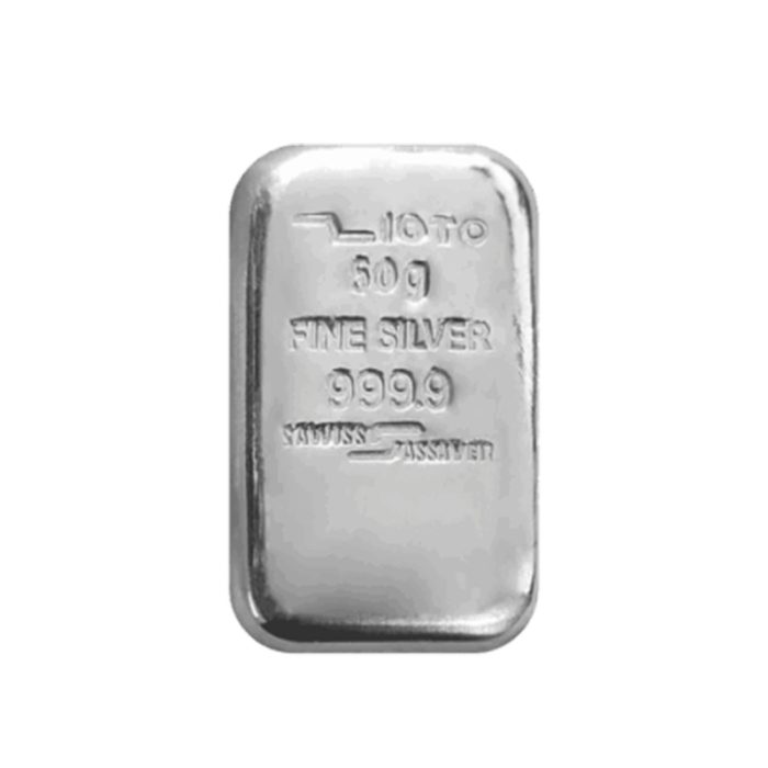 شمش نقره 50گرمی ۹۹۹/۹ زیوتو