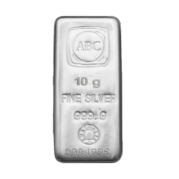 شمش نقره ۱۰ گرمی ۹۹۹/۹ اماراتی